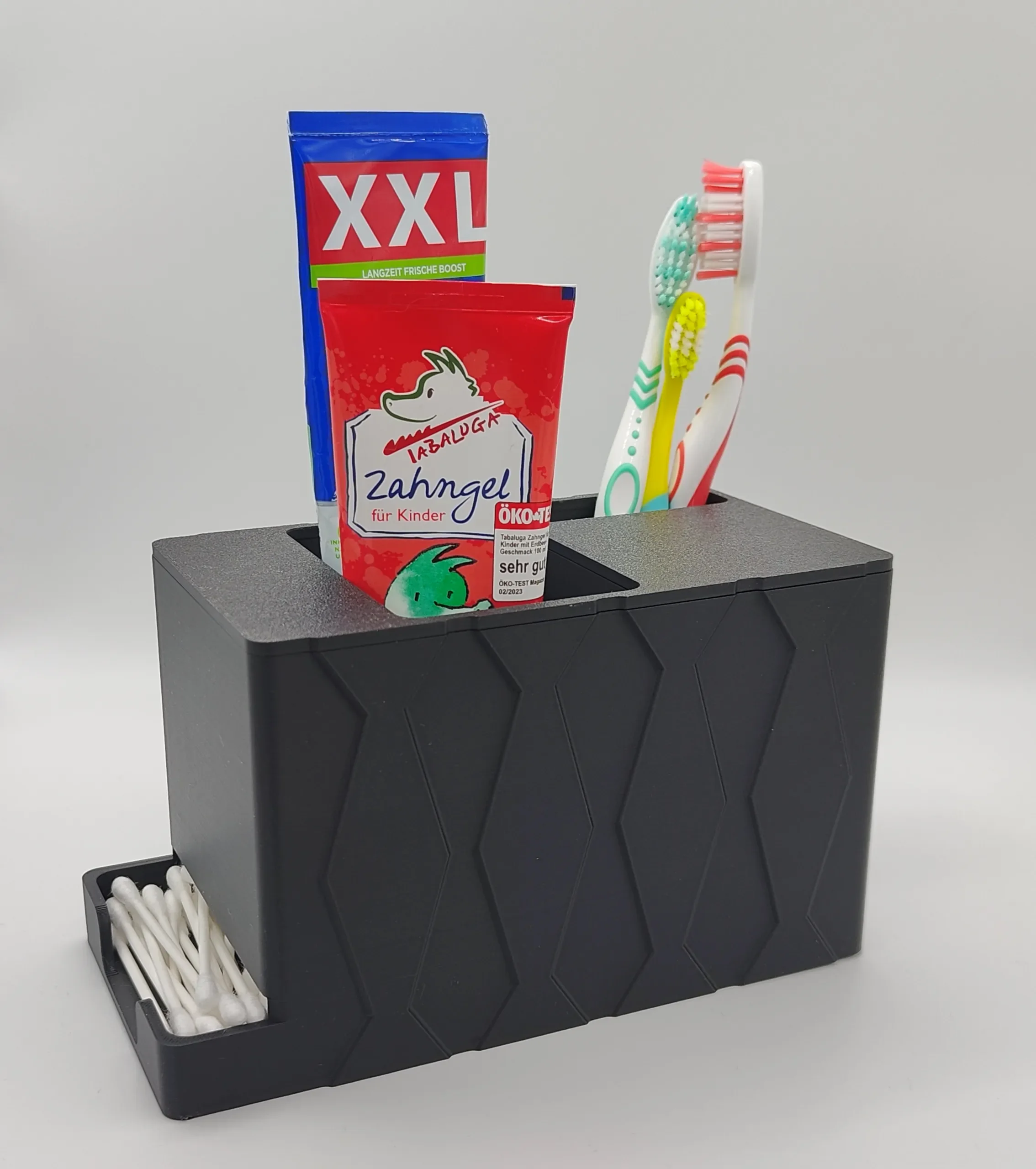 Maku Up! Kosmetik und Bad Organizer mit Deckel – Aufbewahrung für Pinsel, Kamm, Wattepads, Wattestäbchen uvm – Wassergeschützt & Hygienisch