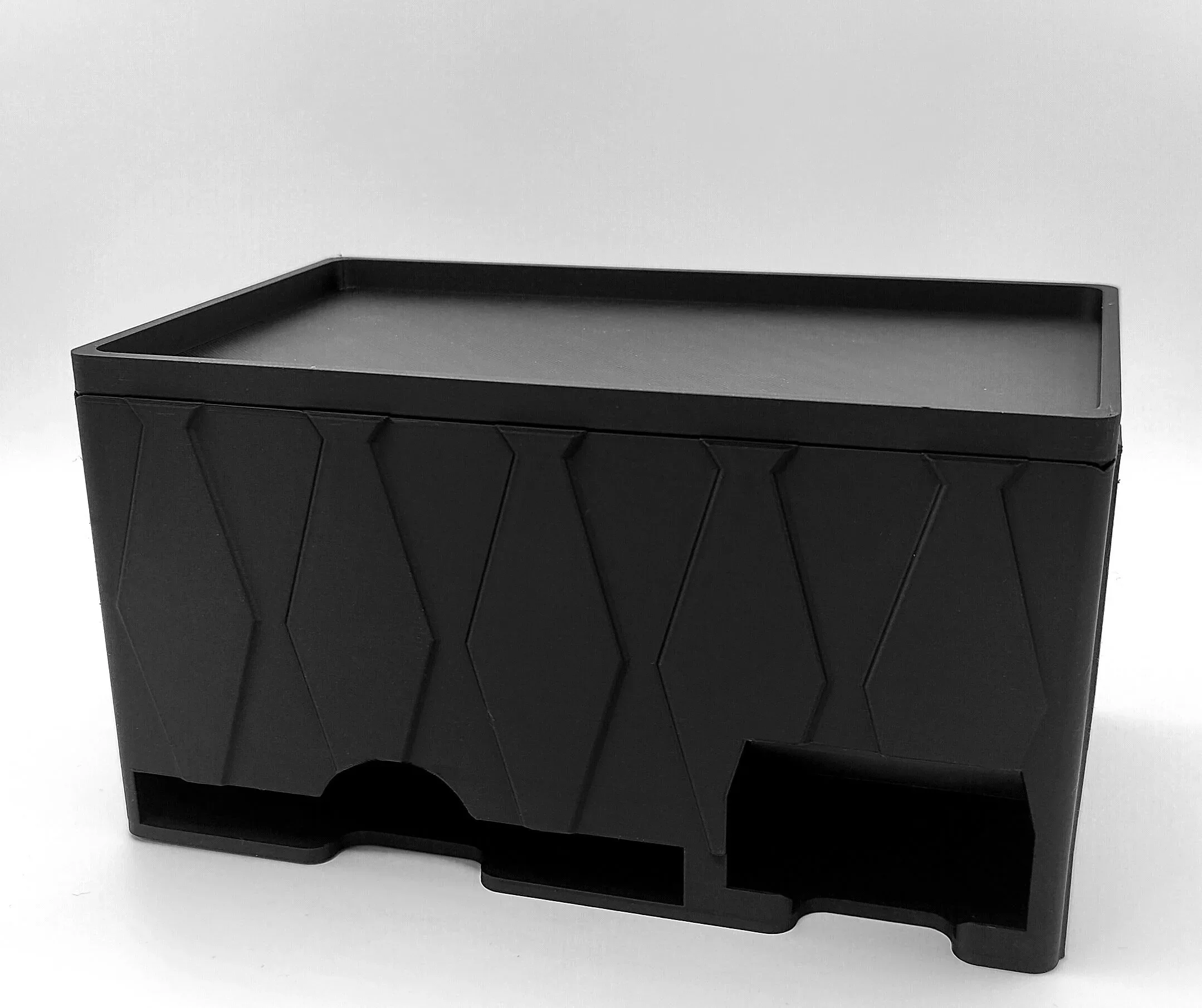 Maku Up! Binden & Tampon Organizer | Moderne Periodenbox aus PLA | Hygienebox fürs Bad | 3D-gedruckt mit Rautenmuster