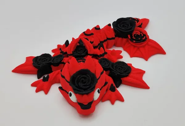 Rosendrache von Cinderwing 11cm - 2025 Edition - Valentinstag - Flexibel – Bild 2