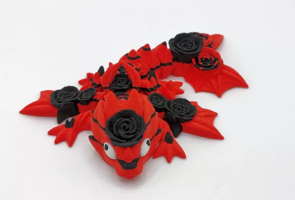 Rosendrache von Cinderwing 11cm - 2025 Edition - Valentinstag - Flexibel – Bild 3