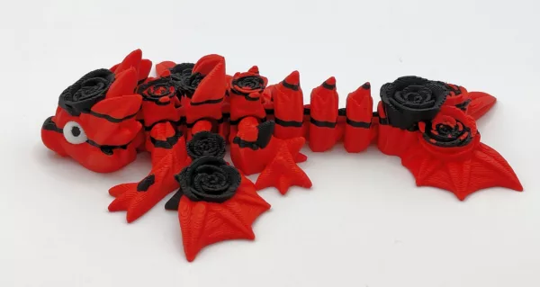 Rosendrache von Cinderwing 11cm - 2025 Edition - Valentinstag - Flexibel – Bild 4