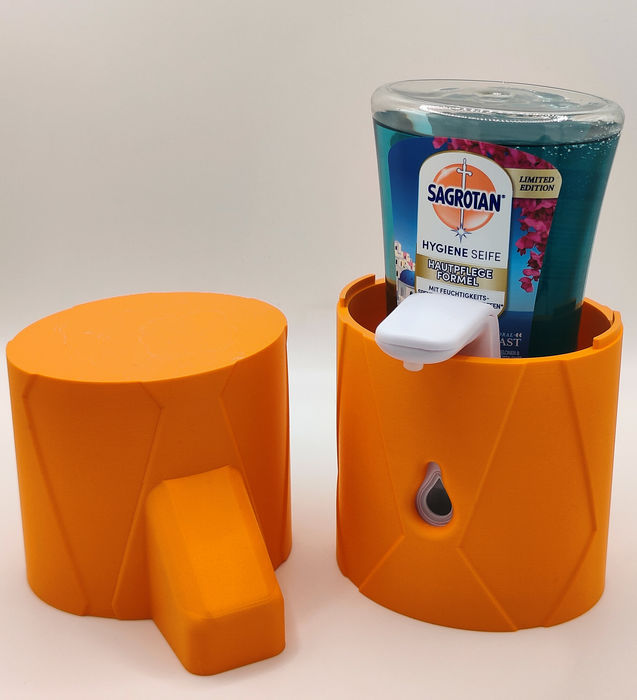 Stylische Schutzhülle für Seifenspender Sagrotan No-Touch – Modernes Rauten-Relief Design – Bild 13