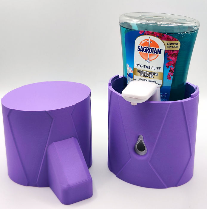 Stylische Schutzhülle für Seifenspender Sagrotan No-Touch – Modernes Rauten-Relief Design – Bild 8