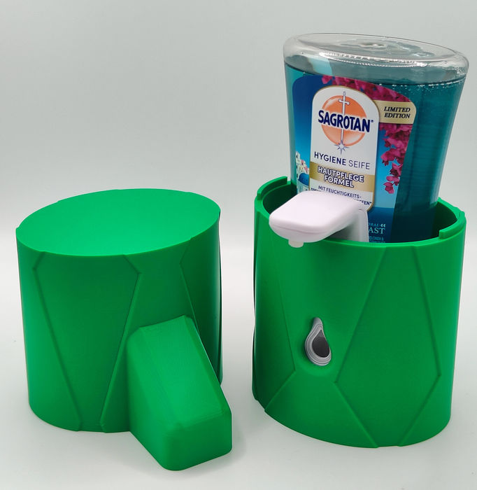 Stylische Schutzhülle für Seifenspender Sagrotan No-Touch – Modernes Rauten-Relief Design – Bild 9