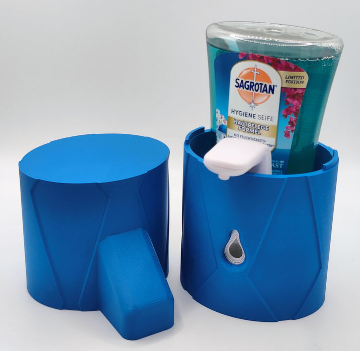 Stylische Schutzhülle für Seifenspender Sagrotan No-Touch – Modernes Rauten-Relief Design – Bild 12