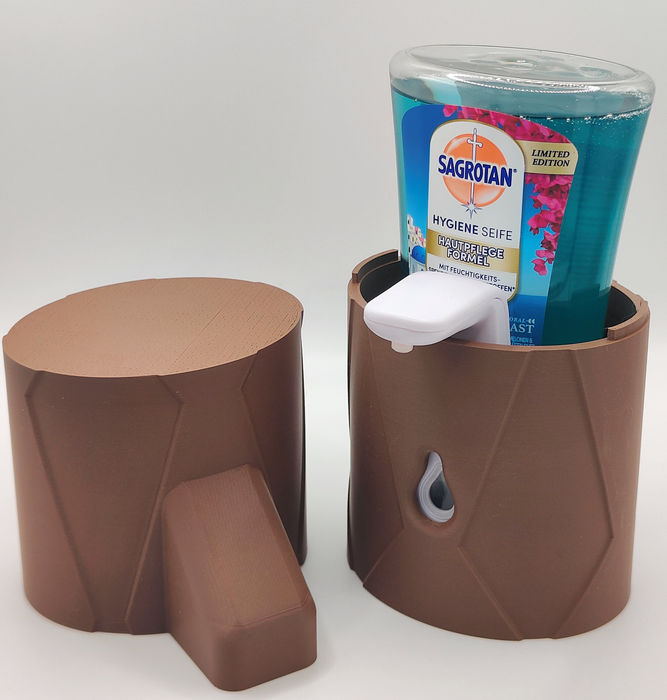 Stylische Schutzhülle für Seifenspender Sagrotan No-Touch – Modernes Rauten-Relief Design – Bild 15