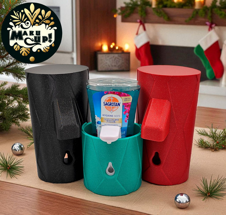 Weihnachts Edition - Stylische Schutzhülle für Seifenspender Sagrotan No-Touch – Modernes Rauten-Relief Design