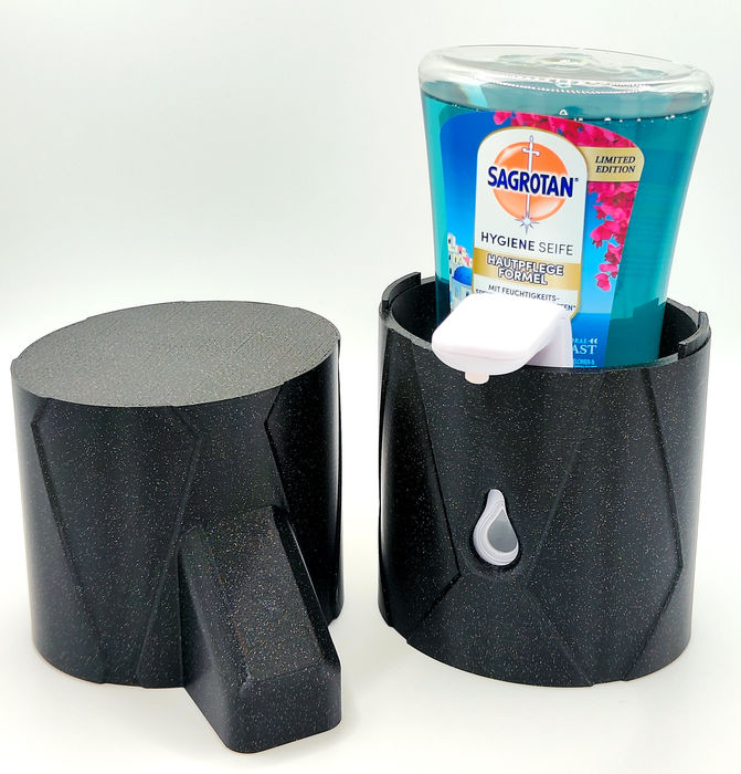 Weihnachts Edition - Stylische Schutzhülle für Seifenspender Sagrotan No-Touch – Modernes Rauten-Relief Design – Bild 2