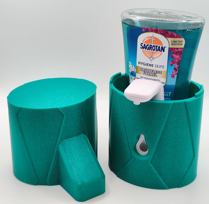 Weihnachts Edition - Stylische Schutzhülle für Seifenspender Sagrotan No-Touch – Modernes Rauten-Relief Design – Bild 3